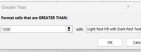 conditional formatting steps to highlight