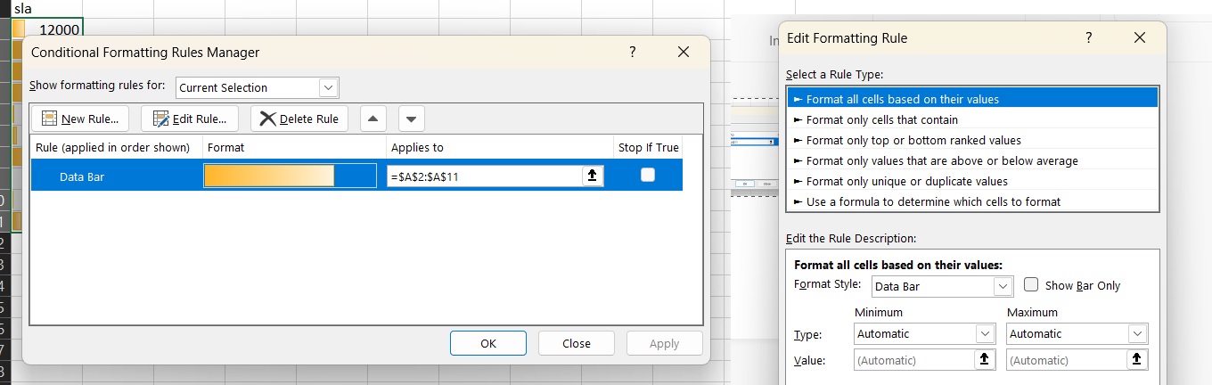 rules in conditional formatting