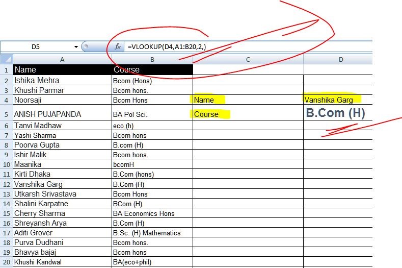 VLOOKUP FUNCTION