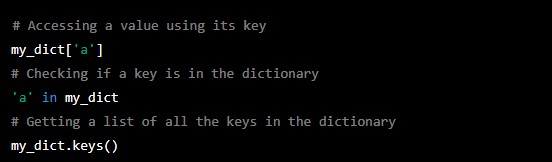 dictionar data structure in python programming