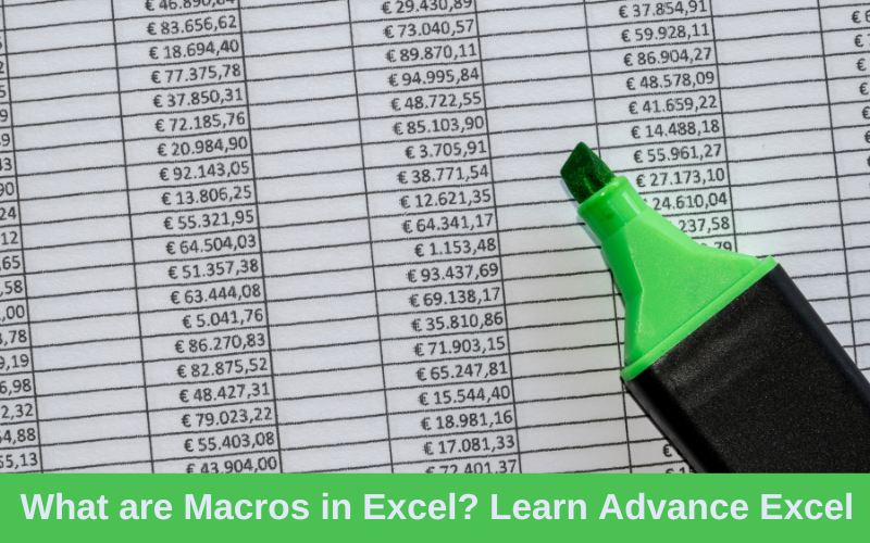 Macros in Excel