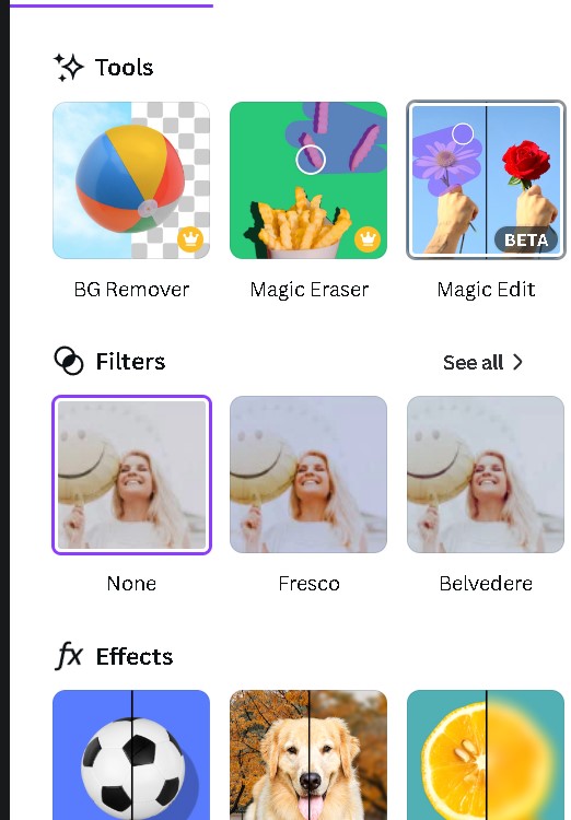 magic edit features in canva