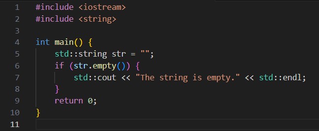 empty string in c++